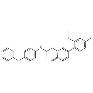 2-[3-(4-fluoro-2-methoxyphenyl)-6-oxopyridazin-1(6H)-yl]-N-(4-phenoxyphenyl)acetamide结构式