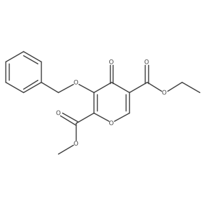 5-Ethyl 2-methyl 3-(benzyloxy)-4-oxo-4h-pyran-2,5-dicarboxylate Structure