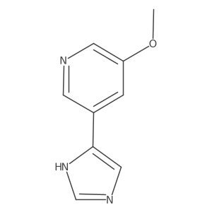 3-(1H-imidazol-4-yl)-5-methoxypyridine结构式