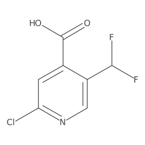 2-Chloro-5-(difluoromethyl)isonicotinic acid Structure