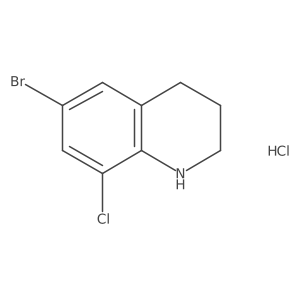 6-Bromo-8-chloro-1,2,3,4-tetrahydroquinoline hydrochloride结构式