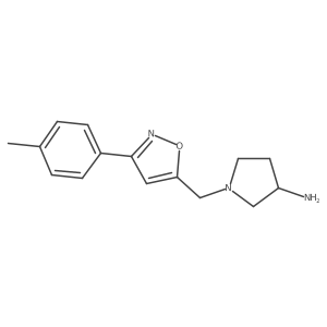 1-{[3-(4-Methylphenyl)-1,2-oxazol-5-yl]methyl}pyrrolidin-3-amine结构式