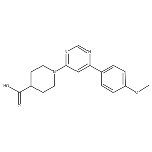 1-[6-(4-Methoxyphenyl)pyrimidin-4-yl]piperidine-4-carboxylic acid Structure