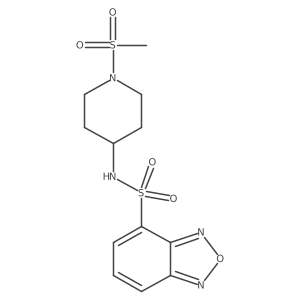N-[1-(methylsulfonyl)piperidin-4-yl]-2,1,3-benzoxadiazole-4-sulfonamide Structure