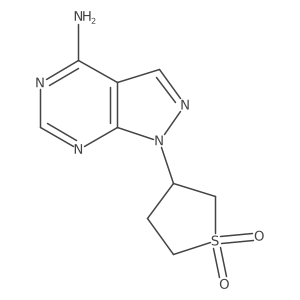 3-(4-Amino-1H-pyrazolo[3,4-d]pyrimidin-1-yl)tetrahydrothiophene 1,1-dioxide Structure