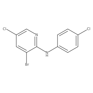 2-Pyridinamine, 3-bromo-5-chloro-N-(4-chlorophenyl)- Structure