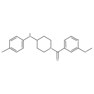 [4-(4-Fluoroanilino)piperidin-1-yl]-(2-methylsulfanylpyridin-4-yl)methanone结构式