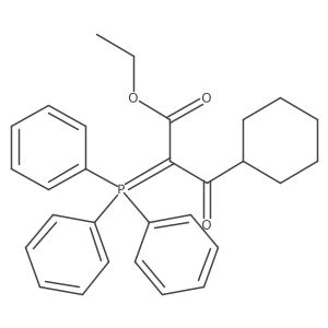 Ethyl 3-cyclohexyl-3-oxo-2-(triphenyl-l5-phosphaneylidene)propanoate结构式
