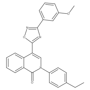2-(4-ethylphenyl)-4-[3-(3-methoxyphenyl)-1,2,4-oxadiazol-5-yl]isoquinolin-1(2H)-one Structure