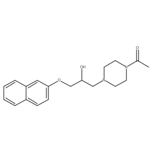 1-[4-(2-Hydroxy-3-naphthalen-2-yloxypropyl)piperazin-1-yl]ethanone结构式