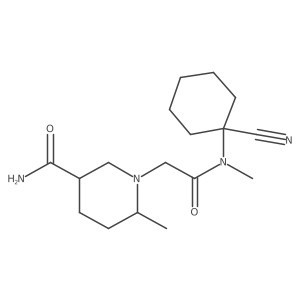 1-{[(1-Cyanocyclohexyl)(methyl)carbamoyl]methyl}-6-methylpiperidine-3-carboxamide Structure