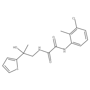 N1-(3-chloro-2-methylphenyl)-N2-(2-hydroxy-2-(thiophen-2-yl)propyl)oxalamide结构式
