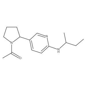 1-(2-(6-(sec-Butylamino)pyridin-3-yl)pyrrolidin-1-yl)ethanone结构式