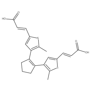 3,3'-(Cyclopent-1-ene-1,2-diylbis(5-methylthiophene-4,2-diyl))diacrylic acid结构式