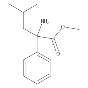 Methyl 2-amino-4-methyl-2-phenylpentanoate结构式