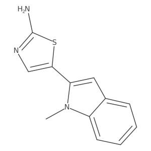 5-(1-Methylindol-2-yl)-1,3-thiazole-2-ylamine结构式