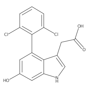 2-(4-(2,6-Dichlorophenyl)-6-hydroxy-1H-indol-3-yl)acetic acid结构式
