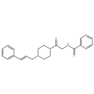 N-(2-oxo-2-{4-[(E)-3-phenyl-2-propenyl]piperazino}ethyl)-2-pyrazinecarboxamide结构式