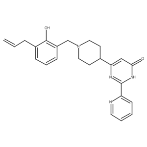 6-(1-(3-Allyl-2-hydroxybenzyl)piperidin-4-yl)-2-(pyridin-2-yl)pyrimidin-4(1H)-one结构式