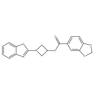 1-(Benzo[d]thiazol-2-yl)azetidin-3-yl benzo[d][1,3]dioxole-5-carboxylate Structure