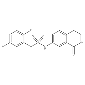1-(2,5-difluorophenyl)-N-(1-oxo-1,2,3,4-tetrahydroisoquinolin-7-yl)methanesulfonamide结构式