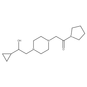 2-(4-(2-Cyclopropyl-2-hydroxyethyl)piperazin-1-yl)-1-(pyrrolidin-1-yl)ethanone Structure