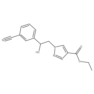 ethyl 1-[2-(3-cyanophenyl)-2-hydroxyethyl]-1H-1,2,3-triazole-4-carboxylate Structure