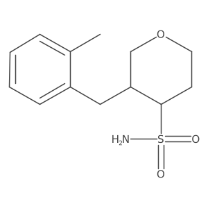 3-(2-methylbenzyl)tetrahydro-2H-pyran-4-sulfonamide Structure