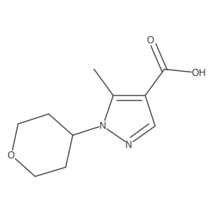 5-methyl-1-(oxan-4-yl)-1H-pyrazole-4-carboxylic acid Structure