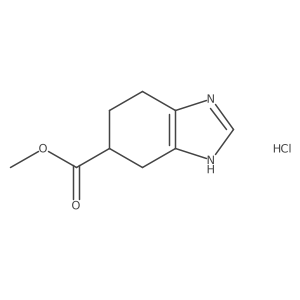 methyl 4,5,6,7-tetrahydro-1H-1,3-benzodiazole-5-carboxylate hydrochloride Structure