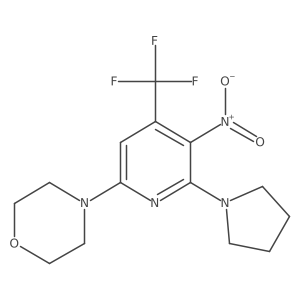 4-(5-Nitro-6-pyrrolidin-1-yl-4-trifluoromethyl-pyridin-2-yl)-morpholine结构式