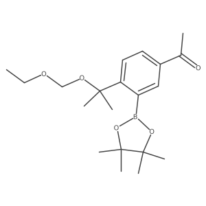 1-(4-(2-(Ethoxymethoxy)propan-2-yl)-3-(4,4,5,5-tetramethyl-1,3,2-dioxaborolan-2-yl)phenyl)ethanone结构式