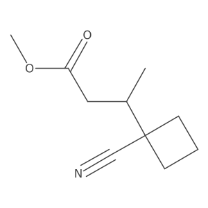 Methyl 3-(1-cyanocyclobutyl)butanoate结构式
