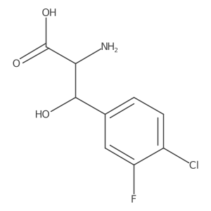 2-Amino-3-(4-chloro-3-fluorophenyl)-3-hydroxypropanoic acid结构式