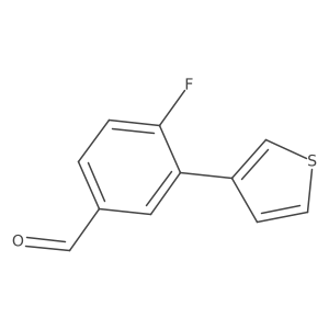 4-Fluoro-3-(thiophen-3-yl)benzaldehyde结构式