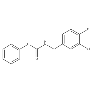 phenyl N-[(3-chloro-4-fluoro-phenyl)methyl]carbamate结构式