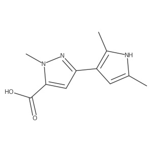 3-(2,5-Dimethyl-1h-pyrrol-3-yl)-1-methyl-1h-pyrazole-5-carboxylic acid Structure