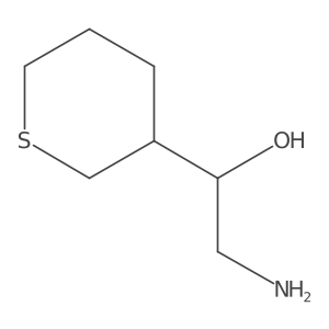 2-Amino-1-(thian-3-yl)ethan-1-ol结构式