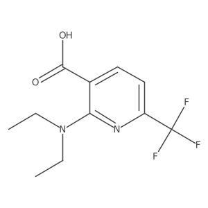 2-(Diethylamino)-6-(trifluoromethyl)pyridine-3-carboxylic acid结构式