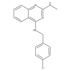 N4-[(4-chlorophenyl)methyl]-N2-methylquinazoline-2,4-diamine结构式