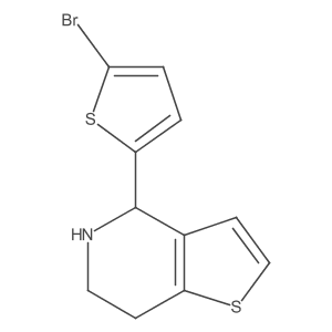 4-(5-bromothiophen-2-yl)-4H,5H,6H,7H-thieno[3,2-c]pyridine结构式