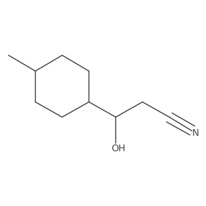 3-Hydroxy-3-(4-methylcyclohexyl)propanenitrile结构式