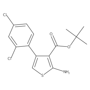 Tert-butyl 2-amino-4-(2,4-dichlorophenyl)thiophene-3-carboxylate结构式