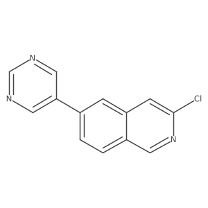 3-Chloro-6-(5-pyrimidinyl)isoquinoline结构式