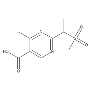 2-(1-Methanesulfonylethyl)-4-methylpyrimidine-5-carboxylic acid Structure
