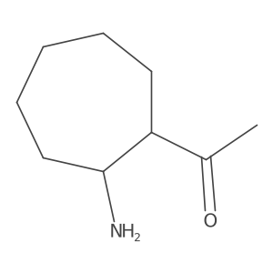 1-(2-Aminocycloheptyl)ethan-1-one结构式