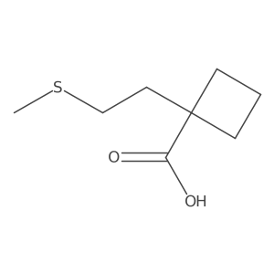 1-[2-(Methylsulfanyl)ethyl]cyclobutane-1-carboxylic acid结构式