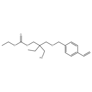 2-Ethyl-2-(4-vinylbenzyloxy)methyl-3-ethoxycarbonyloxypropanol Structure