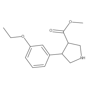 Methyl 4-(3-ethoxyphenyl)pyrrolidine-3-carboxylate结构式