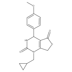 1-(cyclopropylmethyl)-4-(4-methoxyphenyl)-4,7-dihydrofuro[3,4-d]pyrimidine-2,5(1H,3H)-dione Structure